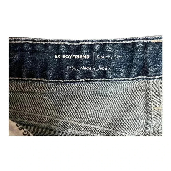 AG-ED Denim Ex-Boyfriend Slouchy Slim Cropped Raw Hem Jeans Womens size 27R - Picture 5 of 15